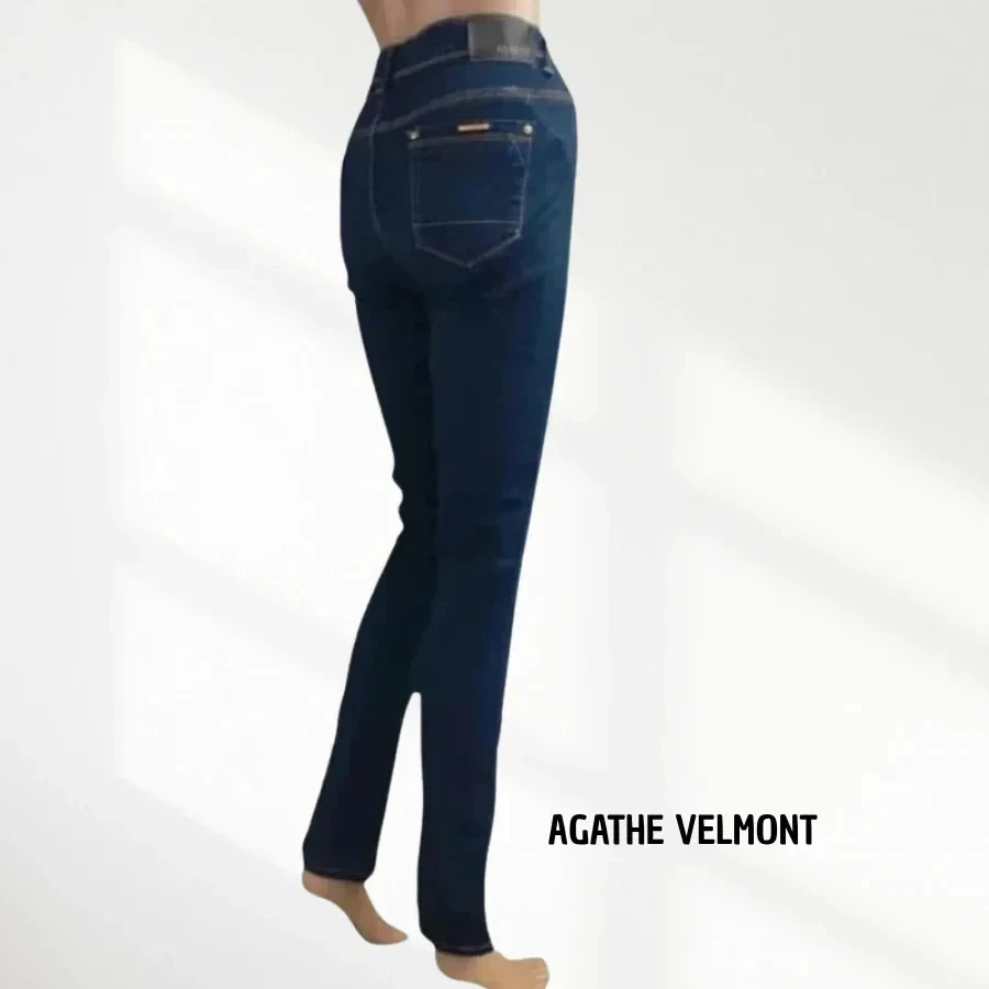 Jean neuf Agathe Velmont - coupe slim - taille mi-haute - stretch - bleu marine
